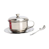 Maxbell Coffee Mug with Saucer Spoon Handle 200ml Tea Cup for Restaurant Office