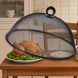 Maxbell Mesh Screen Food Cover Round Plate Serving Cover for Plates Picnics Outdoor L