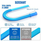 Maxbell Dryer Vent Cleaner Hose Vacuum Hose Attachment for Laundry Machine Cleaners