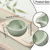 Maxbell Ceramic Matcha Bowl 470ml Tea Making Tool for Whisking Matcha Family Friends Green