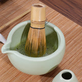 Maxbell Ceramic Matcha Bowl 470ml Tea Making Tool for Whisking Matcha Family Friends Green