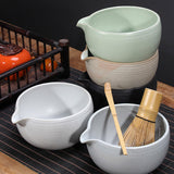 Maxbell Ceramic Matcha Bowl 470ml Tea Making Tool for Whisking Matcha Family Friends White