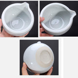 Maxbell Ceramic Matcha Bowl 470ml Tea Making Tool for Whisking Matcha Family Friends White