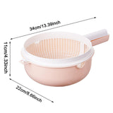 Maxbell Vegetable Washing Drainage Basket Filter Use Fruit Cleaning Basin for Potato Pink