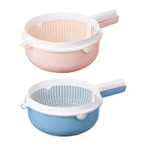 Maxbell Vegetable Washing Drainage Basket Filter Use Fruit Cleaning Basin for Potato Pink