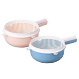 Maxbell Vegetable Washing Drainage Basket Filter Use Fruit Cleaning Basin for Potato Pink