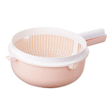 Maxbell Vegetable Washing Drainage Basket Filter Use Fruit Cleaning Basin for Potato Pink