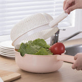 Maxbell Vegetable Washing Drainage Basket Filter Use Fruit Cleaning Basin for Potato Pink