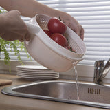 Maxbell Vegetable Washing Drainage Basket Filter Use Fruit Cleaning Basin for Potato Pink
