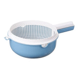 Maxbell Vegetable Washing Drainage Basket Filter Use Fruit Cleaning Basin for Potato Blue