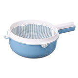 Maxbell Vegetable Washing Drainage Basket Filter Use Fruit Cleaning Basin for Potato Blue