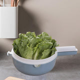 Maxbell Vegetable Washing Drainage Basket Filter Use Fruit Cleaning Basin for Potato Blue