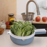 Maxbell Vegetable Washing Drainage Basket Filter Use Fruit Cleaning Basin for Potato Blue