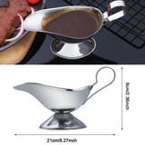 Maxbell Sauce Boat Container Gravy Serving Dish Syrup Jar for Cooking Kitchen Picnic 21cmx6cm