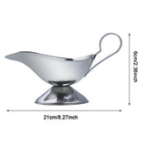 Maxbell Sauce Boat Container Gravy Serving Dish Syrup Jar for Cooking Kitchen Picnic 21cmx6cm