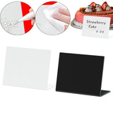 Maxbell 20 Pieces Acrylic Mini Chalkboard Signs Tabletop for Parties Buffet Birthday White