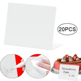 Maxbell 20 Pieces Acrylic Mini Chalkboard Signs Tabletop for Parties Buffet Birthday White