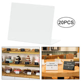 Maxbell 20 Pieces Acrylic Mini Chalkboard Signs Tabletop for Parties Buffet Birthday White