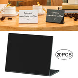 Maxbell 20 Pieces Acrylic Mini Chalkboard Signs Tabletop for Parties Buffet Birthday Black
