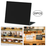 Maxbell 20 Pieces Acrylic Mini Chalkboard Signs Tabletop for Parties Buffet Birthday Black