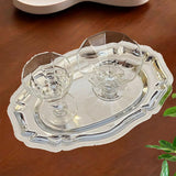Maxbell Dinner Plate Versatile Modern Jewelry Plate Oval Tray for Wedding Cafe Fruit 21.5cmx14cm