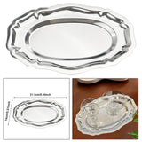 Maxbell Dinner Plate Versatile Modern Jewelry Plate Oval Tray for Wedding Cafe Fruit 21.5cmx14cm