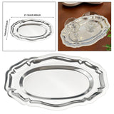 Maxbell Dinner Plate Versatile Modern Jewelry Plate Oval Tray for Wedding Cafe Fruit 21.5cmx14cm