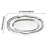 Maxbell Dinner Plate Versatile Modern Jewelry Plate Oval Tray for Wedding Cafe Fruit 21.5cmx14cm