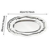 Maxbell Dinner Plate Versatile Modern Jewelry Plate Oval Tray for Wedding Cafe Fruit 40cmx26cm