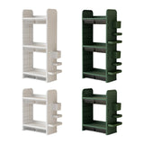 Maxbell Book Display Shelf Practical Bookshelf Bookcase for Kitchen Bedroom Sundries White 2 Layer