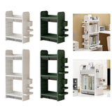 Maxbell Book Display Shelf Practical Bookshelf Bookcase for Kitchen Bedroom Sundries White 2 Layer