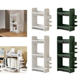 Maxbell Book Display Shelf Practical Bookshelf Bookcase for Kitchen Bedroom Sundries White 2 Layer
