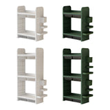 Maxbell Book Display Shelf Practical Bookshelf Bookcase for Kitchen Bedroom Sundries White 2 Layer