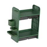 Maxbell Book Display Shelf Practical Bookshelf Bookcase for Kitchen Bedroom Sundries Green 2 Layer