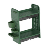Maxbell Book Display Shelf Practical Bookshelf Bookcase for Kitchen Bedroom Sundries Green 2 Layer