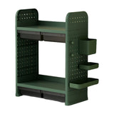 Maxbell Book Display Shelf Practical Bookshelf Bookcase for Kitchen Bedroom Sundries Green 2 Layer
