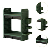 Maxbell Book Display Shelf Practical Bookshelf Bookcase for Kitchen Bedroom Sundries Green 2 Layer