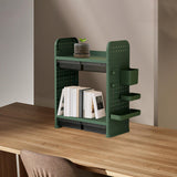 Maxbell Book Display Shelf Practical Bookshelf Bookcase for Kitchen Bedroom Sundries Green 2 Layer