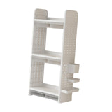 Maxbell Book Display Shelf Practical Bookshelf Bookcase for Kitchen Bedroom Sundries White 3 Layer