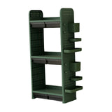 Maxbell Book Display Shelf Practical Bookshelf Bookcase for Kitchen Bedroom Sundries Green 3 Layer