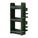 Maxbell Book Display Shelf Practical Bookshelf Bookcase for Kitchen Bedroom Sundries Green 3 Layer