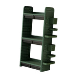 Maxbell Book Display Shelf Practical Bookshelf Bookcase for Kitchen Bedroom Sundries Green 3 Layer