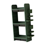 Maxbell Book Display Shelf Practical Bookshelf Bookcase for Kitchen Bedroom Sundries Green 3 Layer