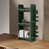 Maxbell Book Display Shelf Practical Bookshelf Bookcase for Kitchen Bedroom Sundries Green 3 Layer