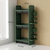 Maxbell Book Display Shelf Practical Bookshelf Bookcase for Kitchen Bedroom Sundries Green 3 Layer
