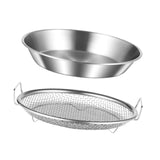 Maxbell Fried Food Container with Food Tray Stainless Steel BBQ Tray Oil Filter Tray