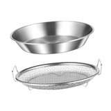 Maxbell Fried Food Container with Food Tray Stainless Steel BBQ Tray Oil Filter Tray