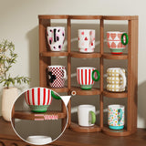 Maxbell Coffee Mug Holder Beverage Cup Display Rack for Countertop Living Room Table 43x12.5x50cm