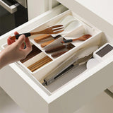Maxbell Cutlery Tray Expandable Kitchen Utensil Storage Tray for Cafe Utensils Forks