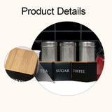 Maxbell Kitchen Canisters Set of 3 Practical Decorative Jars for Cookies Spice Party